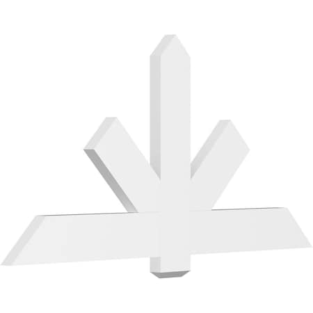 Ekena Millwork Kennewick Architectural Grade PVC Gable Bracket, 60"W x 30"H x 2"D x 6"F, 12/12 Pitch GBP060X30X0206KEN00